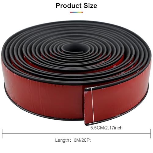 BOAOSI 20Ft Car Wheel Arch Trim, Fender Flares Arches Wing Expander Car Wheel Eyebrow Anti-Collision Strip for Pickup SUV Car Fender Flare Edge Trim (5.5CM)