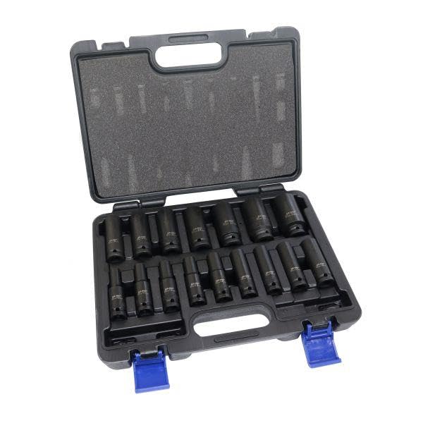 US PRO Tools 16PC 1/2" DR 12PT European Impact Sockets 10-32mm 7536