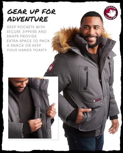 CANADA WEATHER GEAR Men's M Parka Bomber-c Fresh Oak