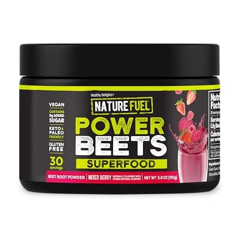 Healthy Delights Nature Fuel Power Beets - Super Concentrated Non-GMO Beet Juice Powder - Delicious Mixed Berry Flavor - 30 Servings - Pantry Friendly (Packaging May Vary) Cover