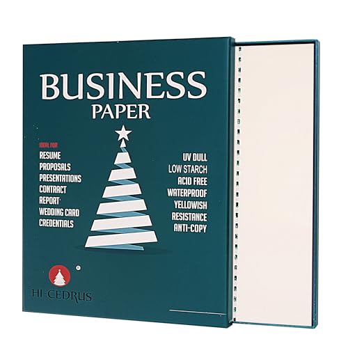 Image of 75% Cotton 25% linen Business Paper, 90GSM A4 size White Inkjet Laser Printing Paper, 100 Sheets Cotton Paper with Green Thread and UV Visible Fibres