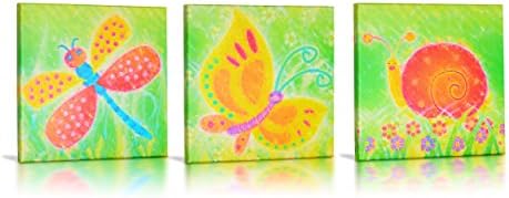 Green Frog Canvas Gallery Wrapped Art Decor, Friendly Critters
