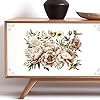 beinkmake 3 Sheets Vintage Flower and Bird Rub on Transfers for Crafts and Furniture 12×6inch Floral Peony Rose Furniture Transfer Stickers for Wood Furniture Cabinet Dressers Home Decor #3