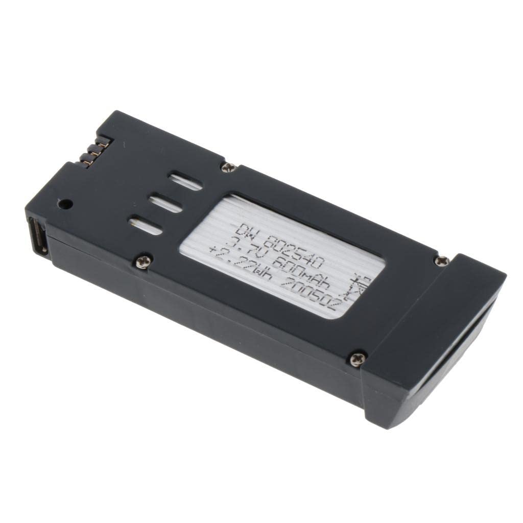 Bateria o dużej pojemności 3,7 V do dronów E525/E58/E68 RC - wskaźnik szybkiego ładowania - części zamienne do quadcoptera RC - długi czas F - czarny + szary, E58