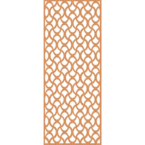 Image of Resort Decorative Pierced Fretwork Wood Wall Panels, 31 3 /8 inchW x 79 3 /8 inchH x 1 /4 inchT, Cherry