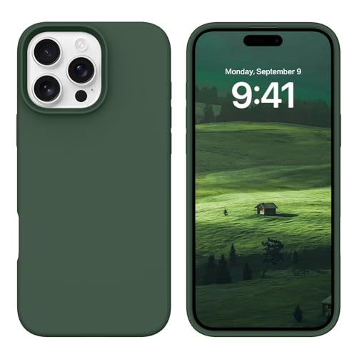 BENTOBEN for iPhone 16 Pro Max Case, Liquid Silicone Anti-Slip Microfiber Lining 16 Pro Max Phone Case, Slim Soft Gel Rubber Anti-Scratch Shockproof Cover for iPhone 16 Pro Max 6.9" 2024, Army Green by BENTOBEN - Used condition - US$10.49