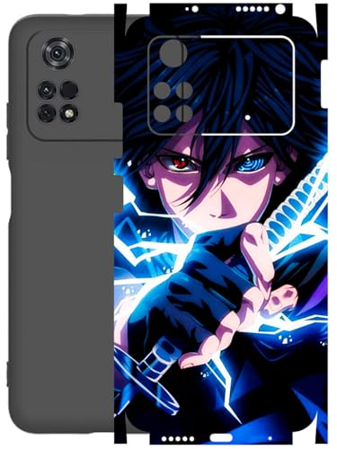 Image of AtOdds - Full Body Back Screen Guard Protector Film - Lamination Wrap Skin Sticker Compatible with Poco M4 PRO (4G) | Scratchproof Matte Finish (Anime 42)