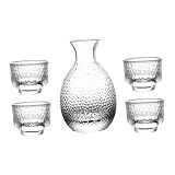 WEKADRIN Glas Sake-gläser Set Mit Klarem Sake-Spender-Set Und Schnapsspender-Set Für Sake-kanne Und Becher Geeignet Für Milch Tee Und Spirituosen