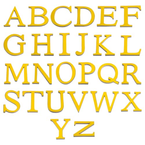 Letra Decorativa Oro Espejo 3D 30 cm Adhesiva Acrílico miniatura 5