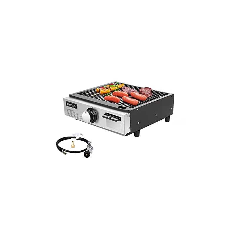 Camplux Propane Gas Griddle Grill, 15,000 BTU Griddle Grill Combo