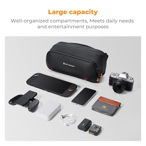 Image of K&F Concept Camera Sling Bag, Vlog Photography HandBag, Storage Portable Carrying Case for Switch 2 /Steam Deck /DJI Osmo Pocket 3 /Mobile 7P /GoPro /Insta360 Action Cameras & Digital Accessories