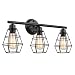 KOONTING 3-Light Industrial Bathroom Vanity Light, Metal Wire Cage Wall Sconce, Vintage Edison Wall Lamp Light Fixture for Bathroom, Dressing Table, Mirror Cabinets, Vanity Table.