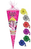 alles-meine.de GmbH Schultüte - Filly Pferd / Einhorn - Cassiopeia - 50 cm - rund - incl. Schleife - mit Tüllabschluß - Zuckertüte - mit / ohne Kunststoff Spitze - für Mädche..