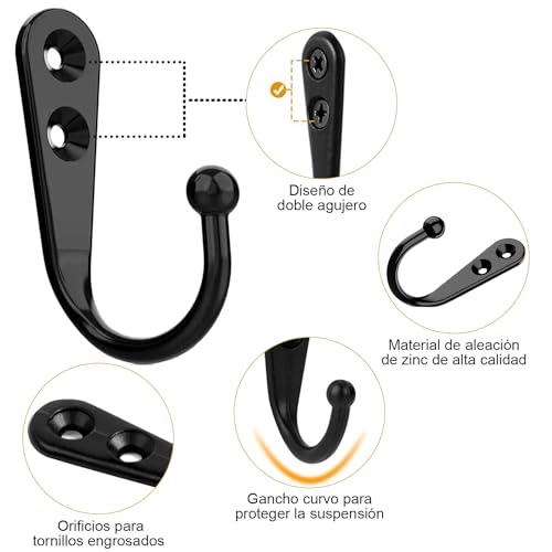 Mejores precios y opiniones de Ganchos para percheros comprados en linea. 6 Imagen adicional