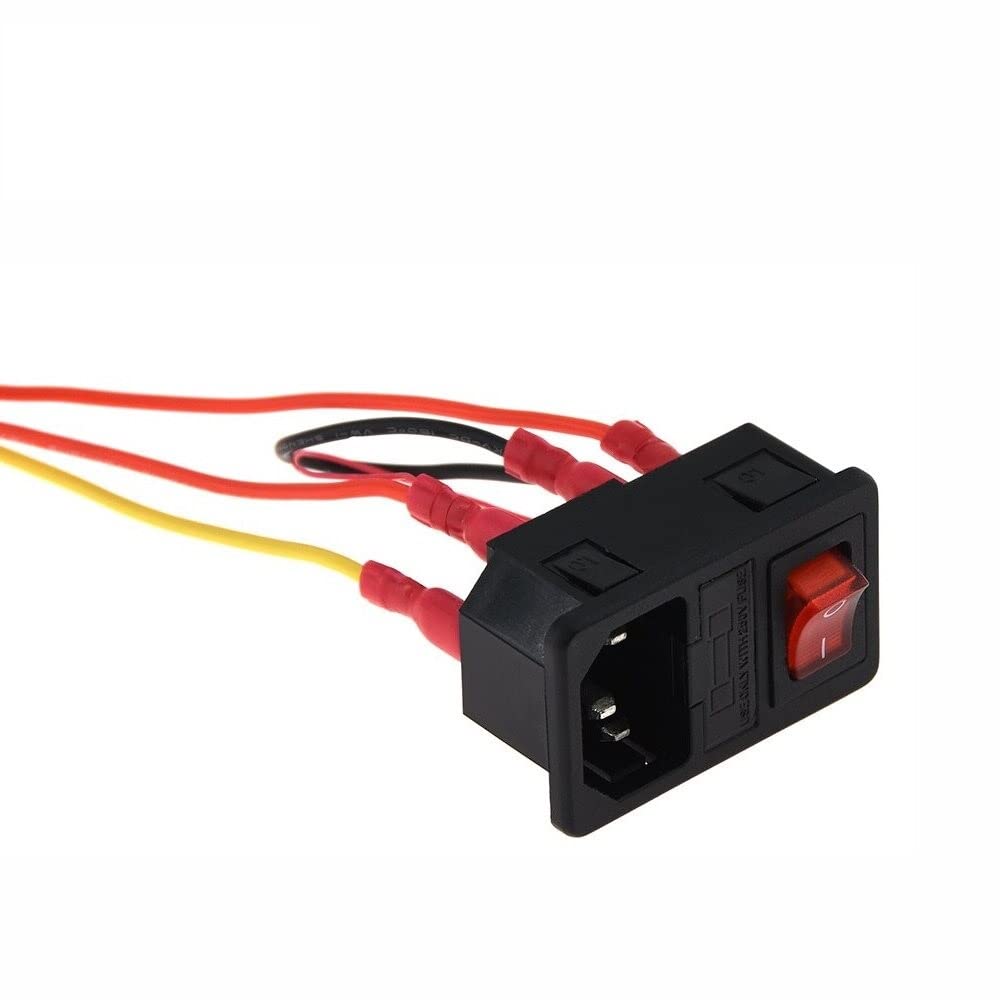 3DINNOVATIONS 10A 125V Rocker Switch U-Type Power Socket Inlet Module Plug 10A Fuse with Preinstalled 16AWG Wiring 3 Pin IEC320 C14 For 3D Printer & Other Applications (B09TPRX25M) Amazon Price History, Amazon Price Tracker