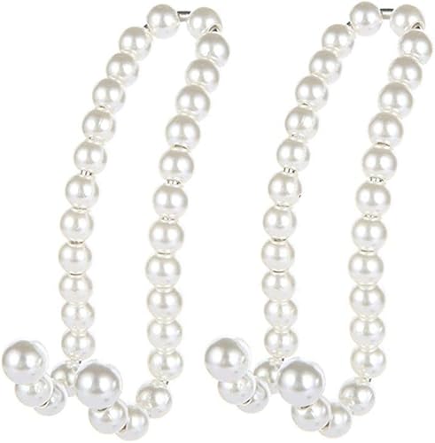 2 ganchos con perlas para respaldo de asiento de automóvil, organizador de ganchos para respaldo de asiento para bolsos, bolsas, llaves, decoración