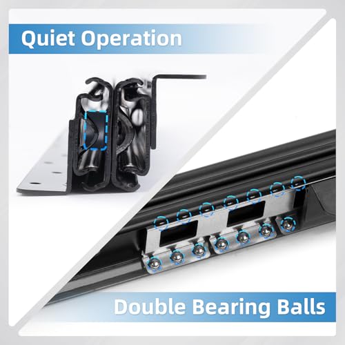 GEYUESI Bodenmontierte Schubladenschienen 400 mm 120 kg Tragkraft Schwerlast Schubladenauszüge Kugellager Vollauszug, #2047-A-400-900, 1 Paar