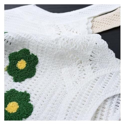 Image of NAIADES Women's Handmade Crochet Crop Top, Sleeveless Top for Women,Comfortable Fit