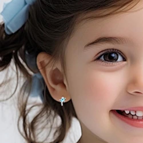 Generic Turtle Earrings for Women Teen Girl - Sterling Sliver Hoop Earrings Hypoallergenic Huggie Earrings Colorful Cubic Zirconia Earring Sea Turtle Jewelry Gifts for Mother’s Day, Silver2