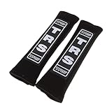 TRS Motorsport Seatbelt Pads, Harness Shoulder Pads, 50mm Wide, Laser Cut Premium Comfort Foam, Compatible with All Cars - Made in The UK (Black)