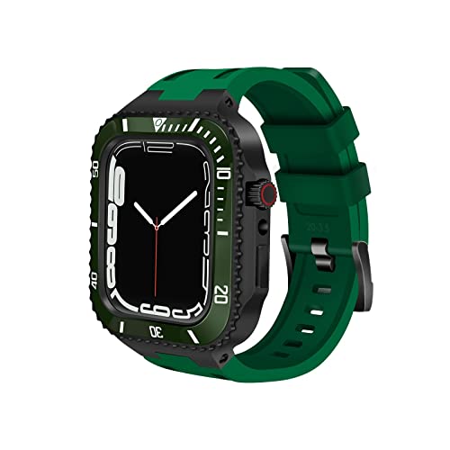 Kit modification Apple Watch boîtier métal bracelet caoutchouc iWatch 8 7 6 5 SE