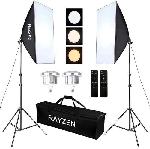 Amazon | RAYZEN 三色LEDソフトボックス 撮影用照明セット 50×70cm