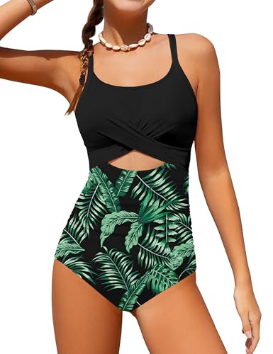 Image of Girl Swimsuit One Piece Cutout Ruched Bathing Suit for Girls Color Block Adjustable Straps Pad Swimwear 9-18y