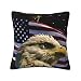 Cuadrado Throw Pillow Case Bandera De Los Estados Unidos del Águila Calva del Cielo Fundas De Colchón Duradero Fundas De Cojín Antiarrugas Suave Funda De Almohada 45X45Cm para Patio Sillas