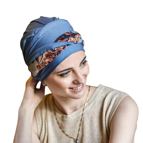 CAREBELL Turbante Oncológico de Bambú Elegance Marrakech · Gorro Quimioterapia y Alopecia · Muy Suave Transpirable y Sin Costuras interiores · Ajustable para Mujer