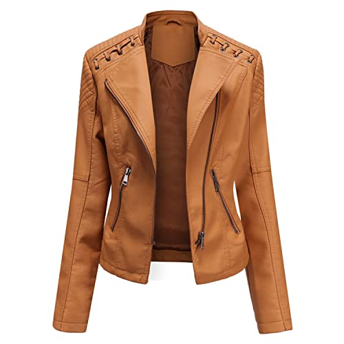 Blouson de moto femme cuir végétalien veste légère mode urbaine