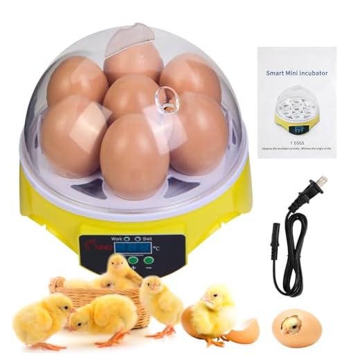 ZEMIRO CHARGE 7-Egg Incubator 360° View Poultry Incubator with Manual Temperature Control for Hatching Chicken, Duck, Goose, Parrot, and Quail Eggs