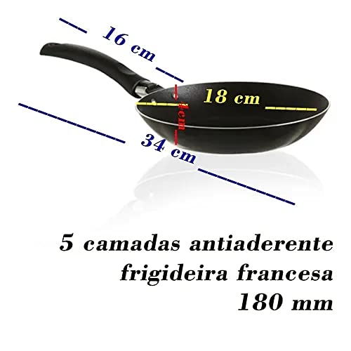 Frigideira Antiaderente 18 Centímetros Preto Martinazzo