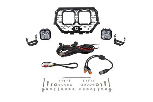 Diode Dynamics Stage Series LED Grille Kit compatible with Polaris RZR XP 2014-2023, White Combo Pro