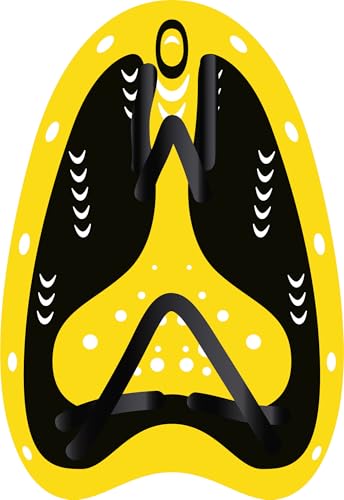 CRESSI Aqua Energy Pro Swim Paddles, Palette para la natación Unisex Adulto, Negro/Amarillo, Talla Única