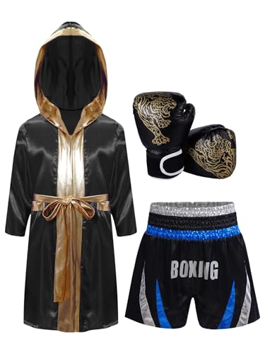 Vêtement de grappling enfant kit mma avec short de boxe manteau et gants de combat