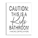 Stupell Industries Kids Bathroom No Control Casual Bathroom Sign, Design by Lettered and Lined