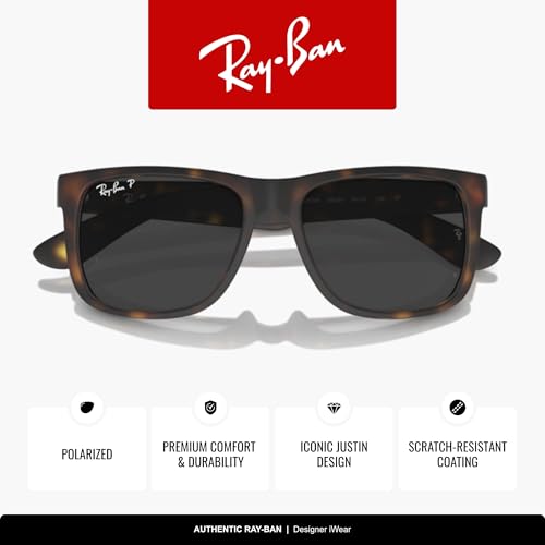 Image of Ray-Ban RB4165 Justin Classic Square Sunglasses for Men for Women