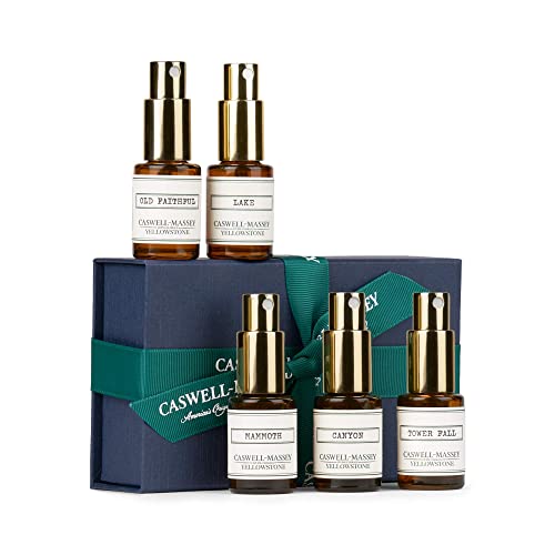 Caswell-Massey Yellowstone Collection Fragrance Discovery Set, Living Floral Fragrances For Men & Women, Made In The USA, 15 mL (5 Bottles)