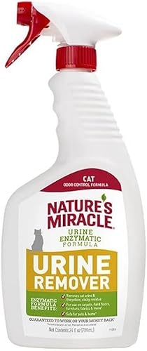 Nature's Miracle Removedor de orina para gatos, 24 onzas, fórmula enzimática