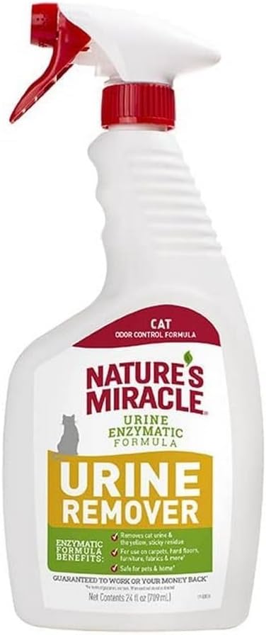Nature's Miracle Cat Urine Remover, 24 Ounces, Enzymatic Formula