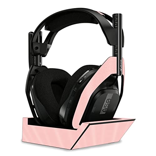 Image of MightySkins Glossy Glitter Skin Compatible with Astro A50 Wireless Headphones + Base Station (Gen 4) - Solid Blush | Protective, Durable High-Gloss Glitter Finish | Easy to Apply | Made in The USA