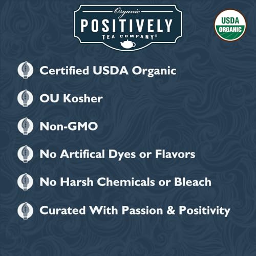 Image of Organic Positively Tea Company, Assam Black Tea Bags, 20 Count