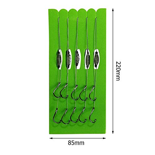 Ganchos de peixe limpos 1 conjunto de isca de mola para pendurar isca de pesca gancho alimentador de