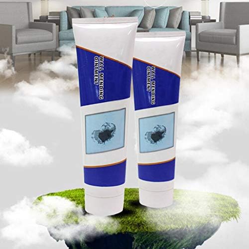 Anyren 2PC Wall Repair Paste Waterproof, White Latex Paint Wall Repair Cream, Damaged Wall Quick Mending, Hole and Cracks Disappear Wall Repairing Ointment