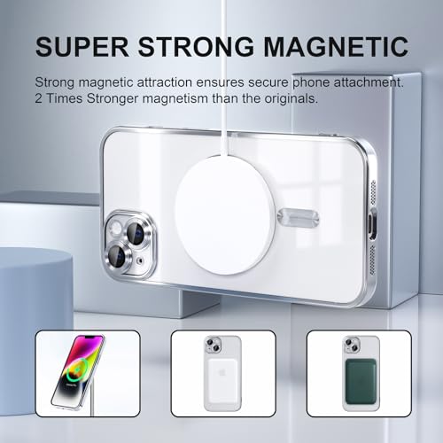 Image of Misea Magnetic for iPhone 14 Case Compatible with MagSafe Silver