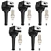 ECCPP UF517 5 ignition coils with 5 iridium Spark Plugs 6481 coils packs,for Volvo C30 C70 S40 S60 V50 V60 V70 XC60 XC70 2.5L 2.4L L5,UF517,5C1778,C1721,COP345