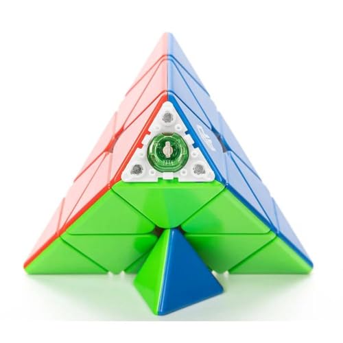 Image of GAN Pyraminx M Enhanced Magnetic Speed Cube | Upgraded Core-Edge System, Honeycomb Design & GES Springs | Lightweight 66g, Fast Turning & Stronger Magnetic Feel, Frosted