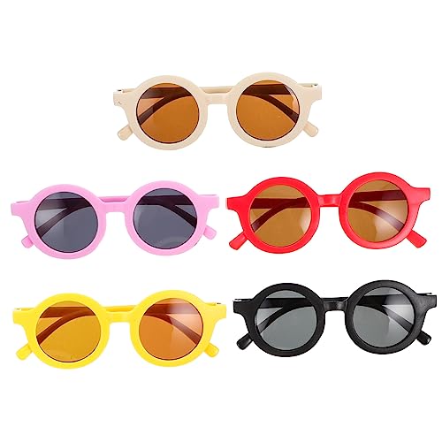 ANDRESLAD 5pares Gafas Infantiles Coloridas Para Anteojos Divertidos y Cosplay Diseño y Seguro Accesorios