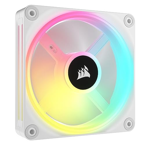 Corsair iCUE LINK QX120 RGB 120mm Magnetic Dome RGB Lüfter - Weiß – Ansicht 4