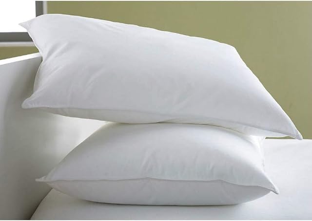 Pack of 2 DUCK FEATHER Pillow Soft Extra Filling Pillow- Anti Dust Mite - Washable - Premium Quality Non-allergenic Easy Care Pillow Pair, Extra Soft Comfort Deluxe (48 x 74cm)